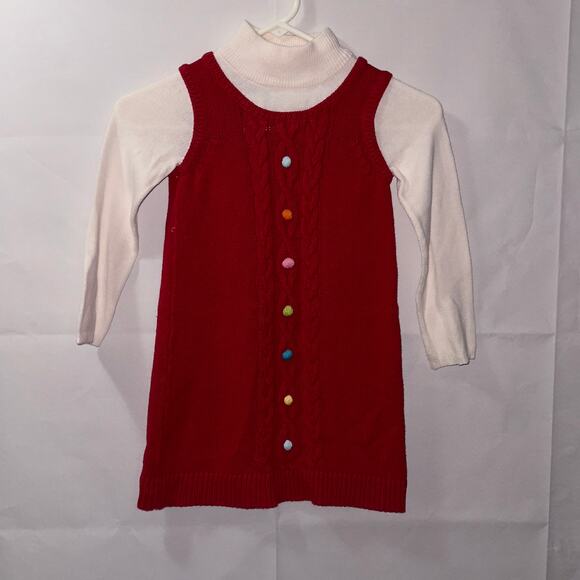 Gymboree red Fall Winter Knit Jumper Dress girls size 6 - Picture 1 of 4